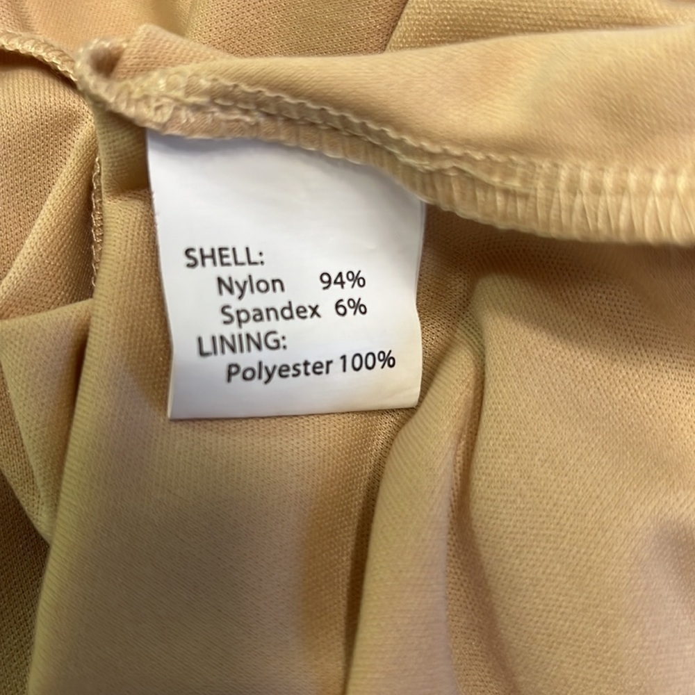 Dressy Star Sleeveless Lace Floral Print A Line Dress Tan Size Small - Picture 12 of 15